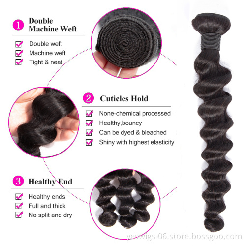 Cuticle Aligned Hair From India Loose Deep Hair Weaving 10A Grade Cuticle Aligned Raw Indian Human Virgin Hair Weave Extensions